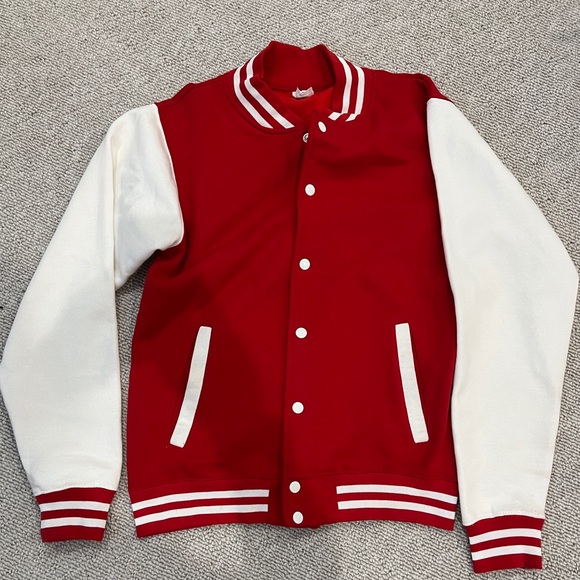 Varsity College Bomber Jacket Coat Sweater Retro Sport Gym Collegiate Athletic M - Picture 1 of 15